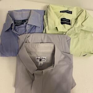 RalphLauren Nautica FriarTuck ButtonUp Men16.5 ClassicFit L/S Lot Of3 WorkShirts